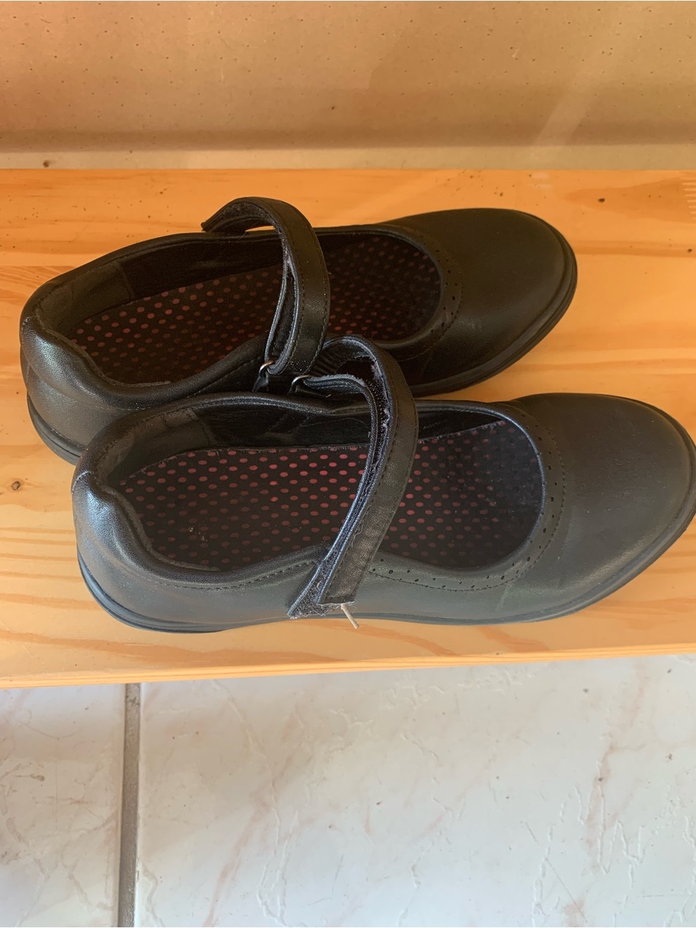 Girls Black Mary Jane School Shoes